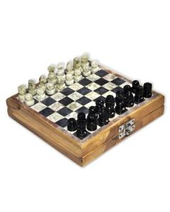 HAPEE Marble Stone Chess Board Wooden Box 6 Inch 1 Pc