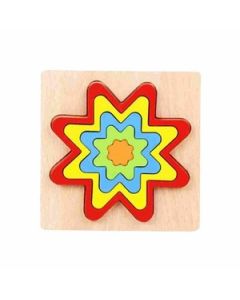 Mehta Toys Geometric Puzzle Wood 1 Pc Multicolour