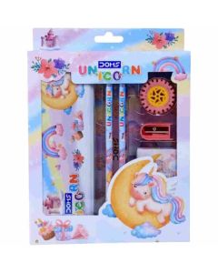 Doms Unicorn Stationery Kit 1 Pack Pink