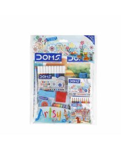 Doms Artsy Kit Combination Of 8 Stationary Items 1 Pack Multicolor