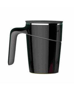HAPEE Insulated Suction Plastic Coffee Cup Small Stainless Steel 1 Pc Black