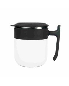 HAPEE Insulated Coffee Cup With Lid Small Size Stainless Steel 1 Pc Black