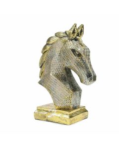 HAPEE Resin Horse Face Figurine Showpiece Polyresin 1 Pc Gold