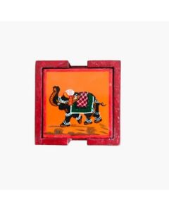 HAPEE Coaster Set Painted Wooden 1 Pc Multicolour