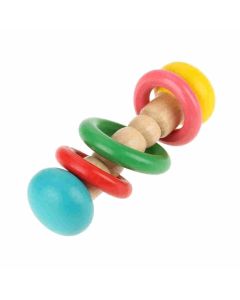 Mehta Toys New Hand Rattle V3 Wood 1 Pc Multicolour