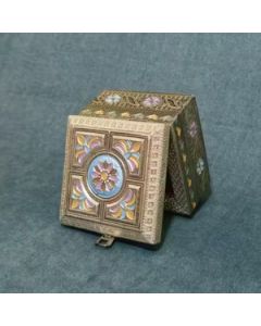 HAPEE Handcrafted Jewellery German Box Meena 4X4 Inch Wood 1 Pc Brown