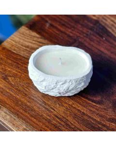 HAPEE Oval Shape Scented Wax Candle For Home Decor Premium Wax 1 Pc White