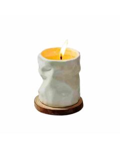 HAPEE Scented Premium Shaped Wax Candles Premium Wax 1 Pc White