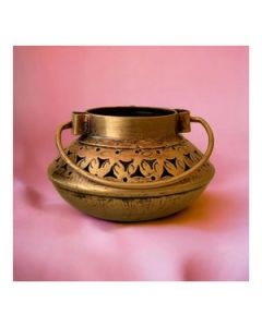 HAPEE 101 X Tiny Degchi With Tea Light Wrought Iron 1 Pc Gold & Black