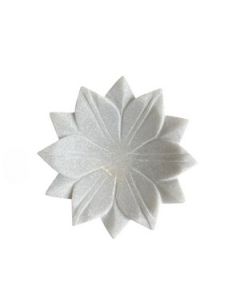 HAPEE Marble Lotus Plate 6 Inch 1 Pc White