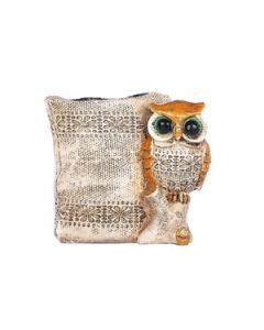 HAPEE Resin Owl Pen Stand Fibre Resin 1 Pc Multicolour