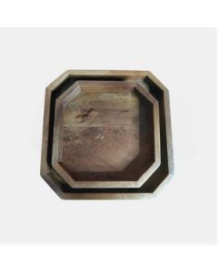HAPEE Tray Set Wood 2 Pcs Set Brown
