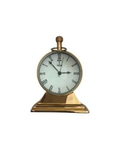 HAPEE Trophy Clock Vintage Royal Look Hand Made Table Time Desk Clock 2 Inch Brass 1 Pc Multicolour