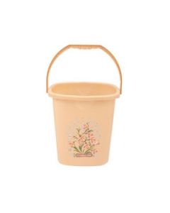 Jalore Square Bucket Plastic 20 L, 1 Pc Beige