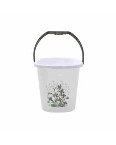 Jalore Square Bucket Plastic 20 L, 1 Pc White