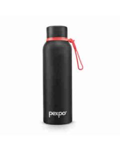 Pexpo Bravo Isi Certified Flask Water Bottle Stainless Steel 700 Ml, 1 Pc Knight Black