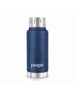 Pexpo Cameo Double Wall Hot & Cold Upto 6 Hrs Flask Stainless Steel 300 Ml, 1 Pc Denim Blue