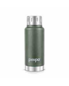 Pexpo Cameo Double Wall Hot & Cold Upto 6 Hrs Flask Stainless Steel 300 Ml, 1 Pc Military Green