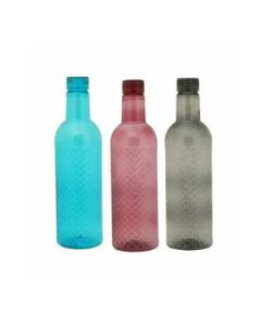 Java Diamond Water Bottle Plastic 1 L, 3 Pcs Set Assorted