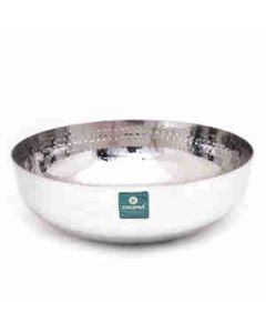 Coconut Hammered Taasla Kadhai No-9 Stainless Steel 1 Pc Silver
