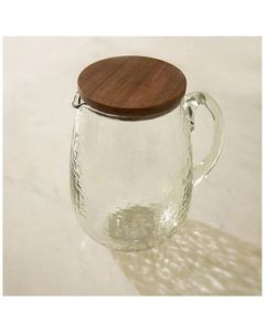 HAPEE  Jug With Wooden Lid 1 Pc Clear