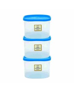Laplast Candy Container Big Plastic 1.2 L, 3 Pcs Set Transparent