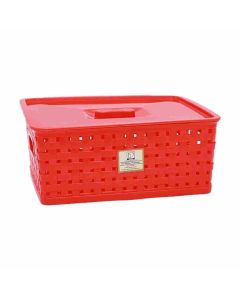 Laplast Multi Utility Plastic Basket With Lid 111 1 Pc Assorted