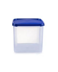 Java Airtight Square Container With Blue Lid Plastic 4 L, 1 Pc Transparent