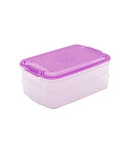 Jalore 2 Layer Stackable Organiser Big Plastic 1 Pc Transparent