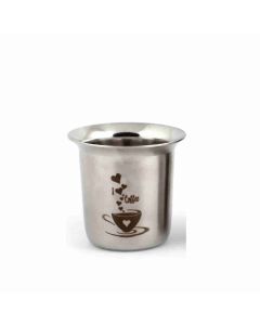 Coconut D10 Laser Mini Tea/Coffee Glass 5.5 Stainless Steel 1 Pc Silver