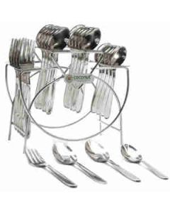 Coconut Stainless Steel Cutlery Set With Stand Joyce 1 Pc Silver