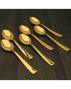 Coconut R22 Tasman Desert Spoon Stainless Steel 6 Pcs Set Golden