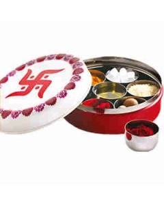 Coconut Mb21 Arham Masala Box Stainless Steel 1 Pc White