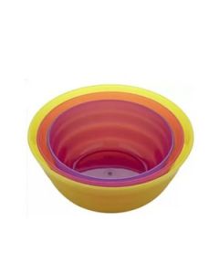 Java Wave/Mixing Bowl (1.15 L, 850 Ml, 500 Ml) Plastic 3 Pcs Set Assorted
