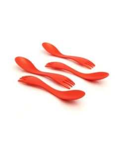 Java Spork Spoons Plastic 4 Pcs Set Assorted