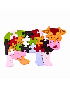 Mehta Toys Cow Puzzle Toy Wood 1 Pc Multicolour