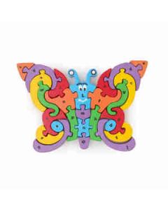 Mehta Toys Butterfly Puzzle Toy Wood 1 Pc Multicolour