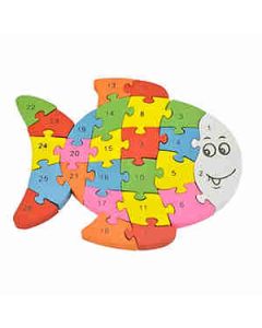 Mehta Toys Fish Puzzle Toy Wood 1 Pc Multicolour