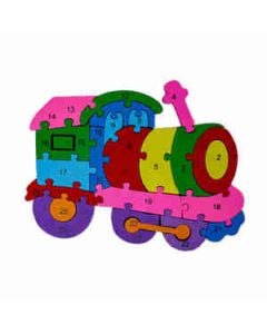 Mehta Toys Engine Puzzle Toy Wood 1 Pc Multicolour