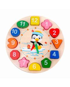 Mehta Toys Clock Toy Learning For Kids Game Wood 1 Pc Multicolour