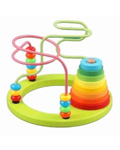 Mehta Toys Rainbow Beads Maze Game For Kids Wood 1 Pc Multicolour