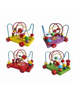 Mehta Toys Beads Maze Car Game For Kids Wood 1 Pc Multicolour