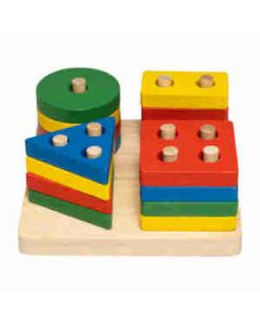 Mehta Toys Square 4 Column V2 Game For Kids Wood 1 Pc Multicolour
