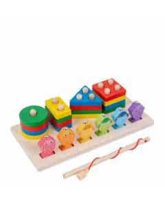 Mehta Toys 2 In 1 Fishing Column Game For Kids Wood 1 Pc Multicolour