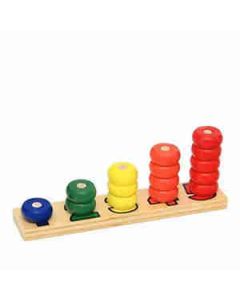 Mehta Toys Rainbow Column Game For Kids Wood 1 Pc Multicolour
