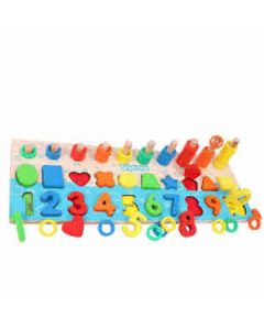 Mehta Toys 3 In 1 Board Game For Kids Wood 1 Pc Multicolour