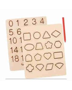 Mehta Toys 123 Tracing Board Game For Kids Wood 1 Pc Multicolour