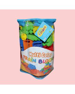 Little Fingers Lft 84 Multi Colour Train Blocks Plastic 1 Pack Multicolour