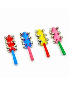 Mehta Toys Square Rattle 12 Bell Toy For Kids Wood 2 Pcs Set Multicolour