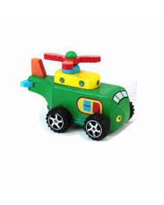 Mehta Toys Helicopter Car Toy For Kids Wood 1 Pc Multicolour